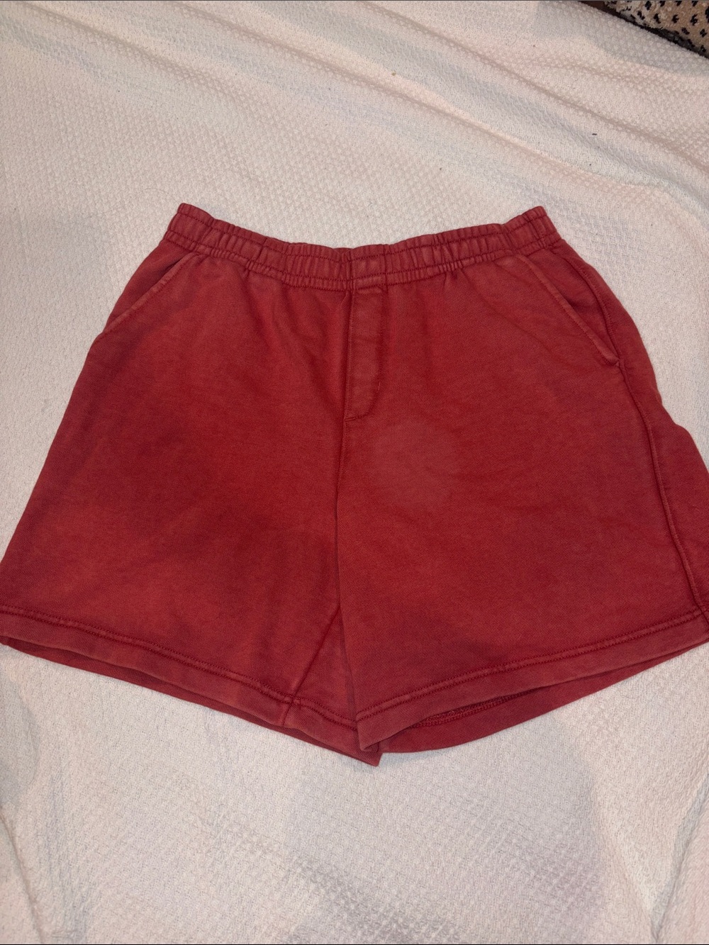 aerie Brick Red Elastic-Waist Athletic Shorts